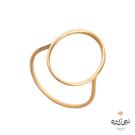 انگشتر دکوراتیو بیضی تو خالی طلا R039