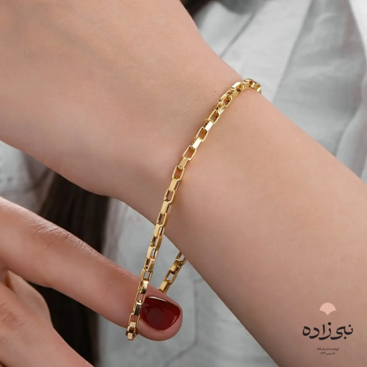 دستبند طلا ونیز ادهم بافت دو B014