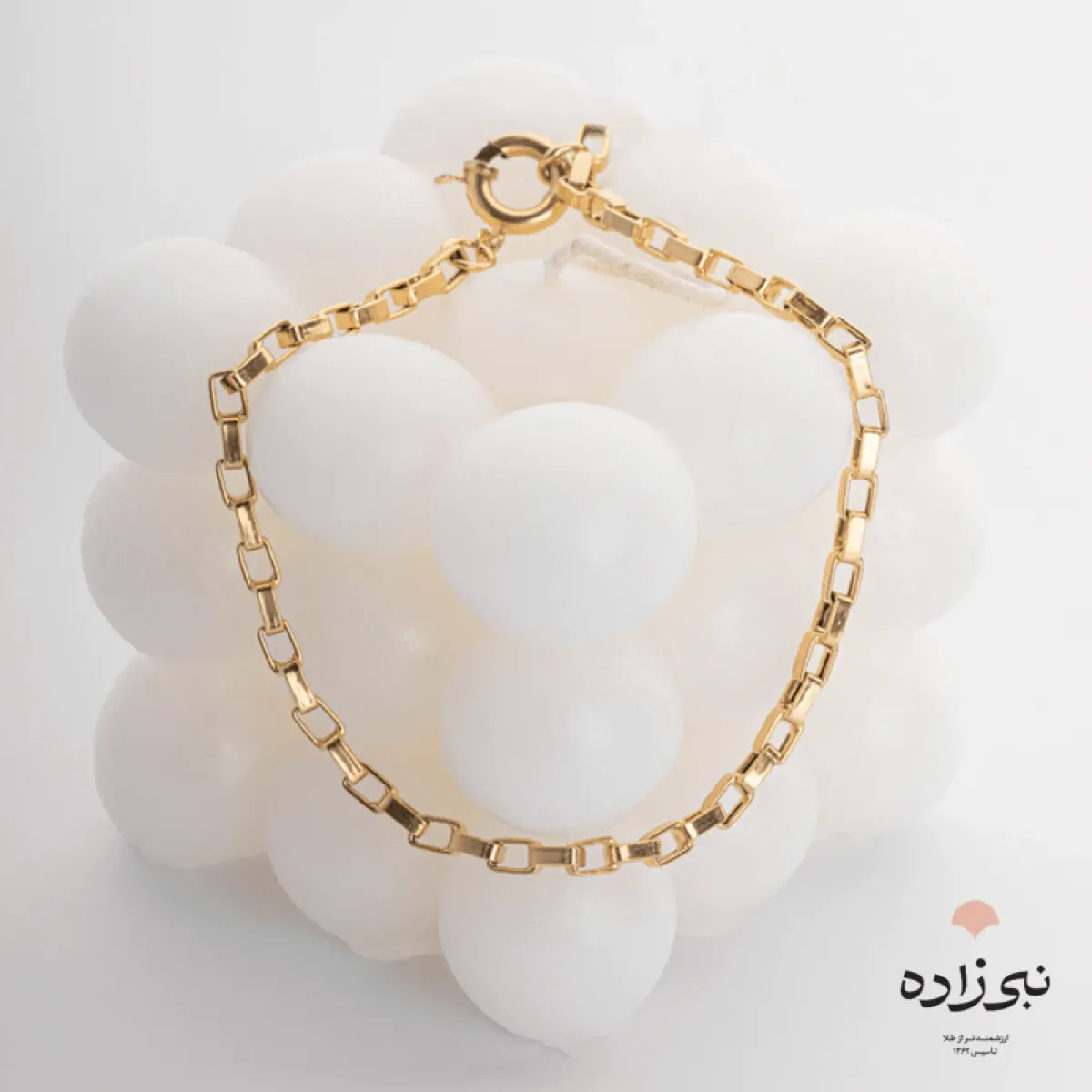 دستبند طلا ونیز ادهم بافت دو B014