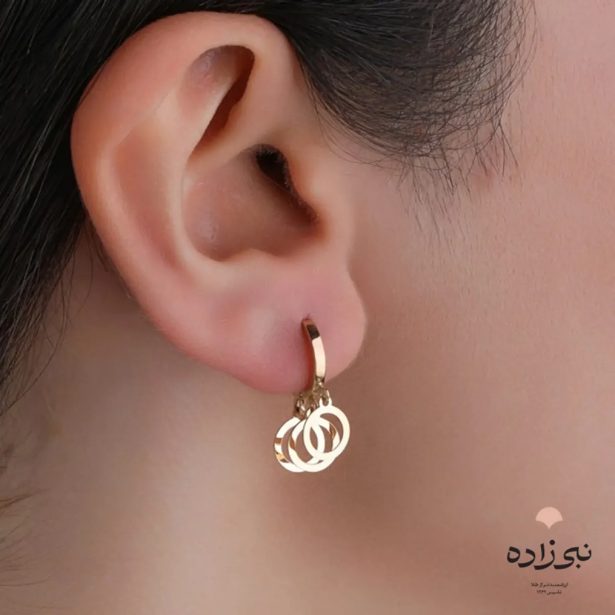 گوشواره روکو دایره تو خالی E057