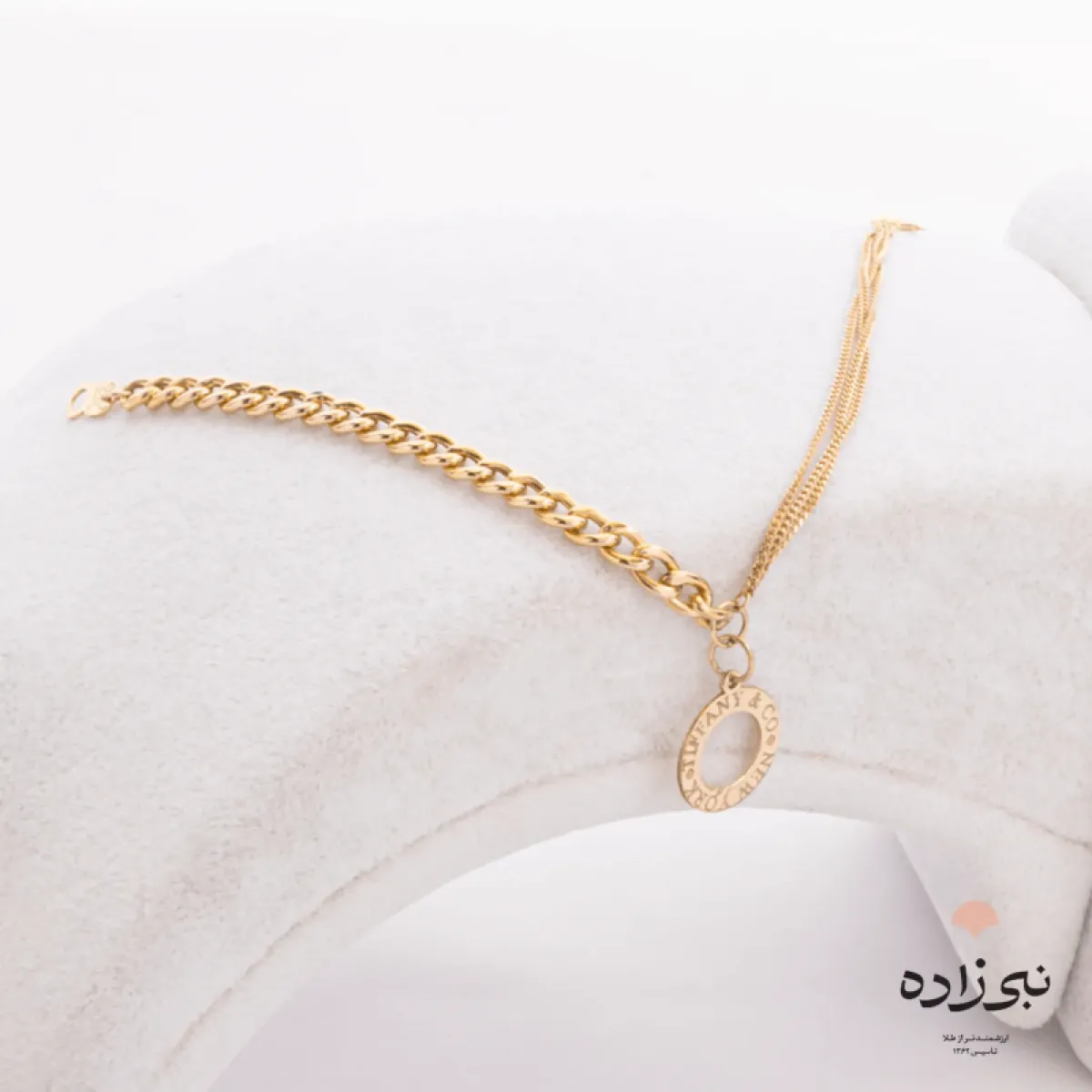 دستبند تیفانی آویز نیویورک طلا B022