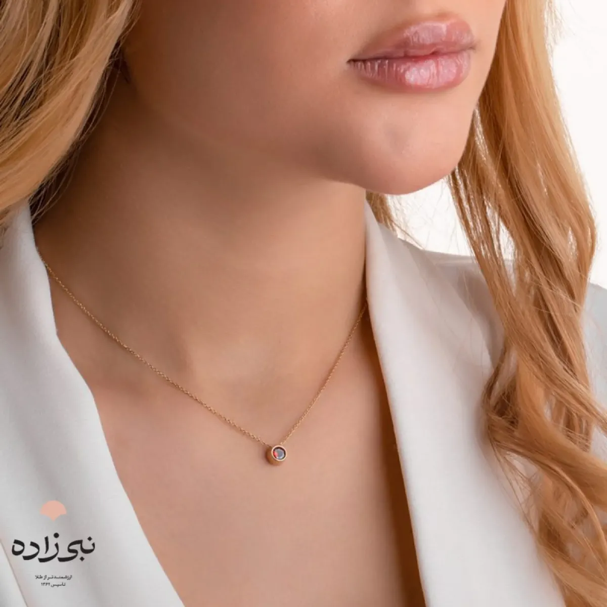 گردنبند نگین اتمی طلا N030