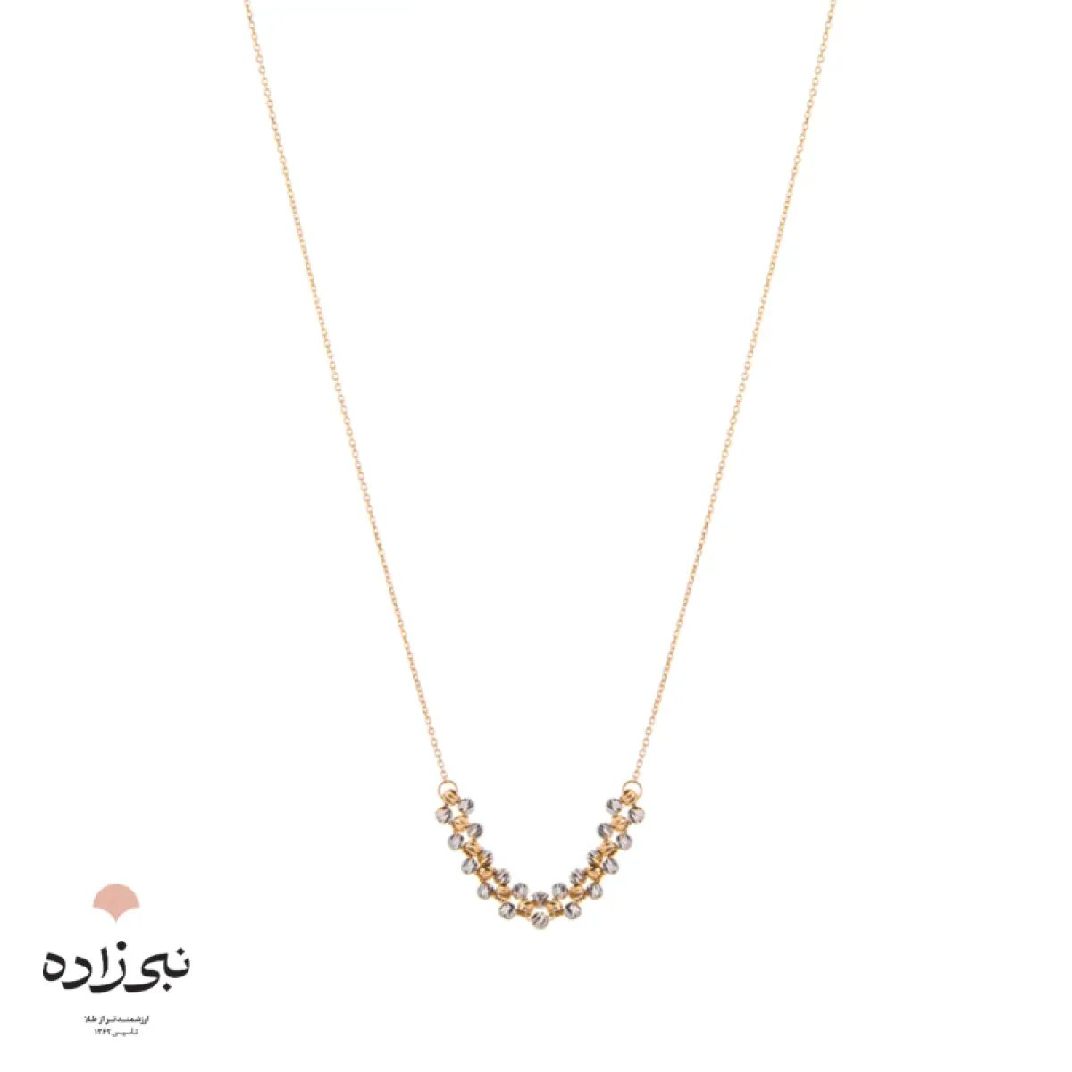 گردنبند البرنادو لخت تلفیقی سه رج N129