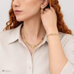 سرویس طلا طرح خوشه تراش S034