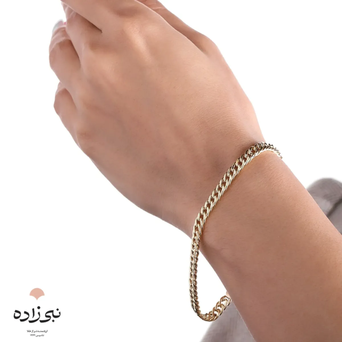 دستبند کارتیه کوبیده بافت یک B076