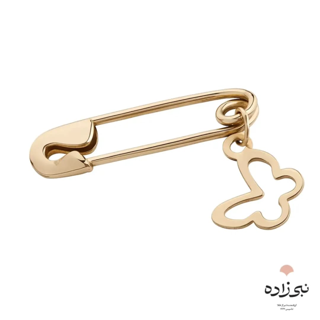 سنجاق سینه کودک پروانه طلا P005