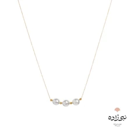 گردنبند تلفیقی البرنادو سه مروارید N107
