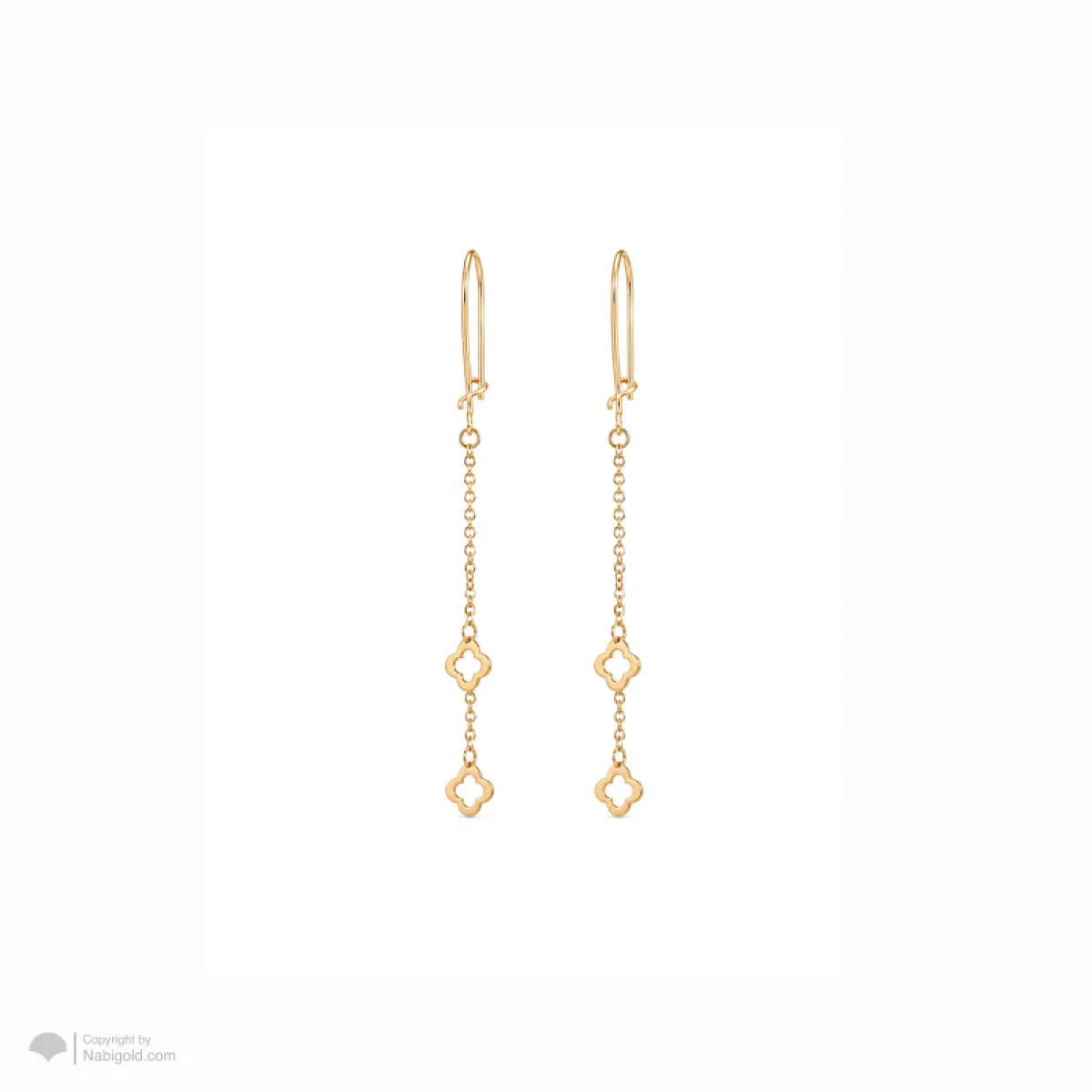 گوشواره آویز ون کلیف تو خالی E141