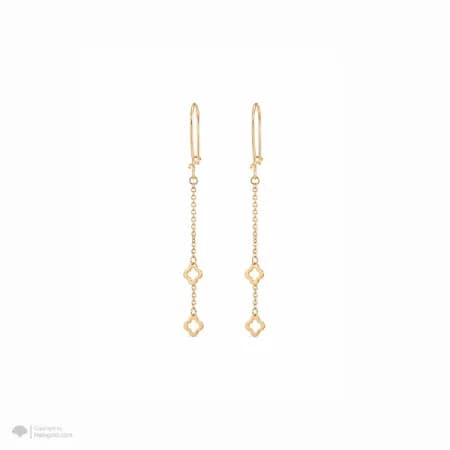 گوشواره آویز ون کلیف تو خالی E141