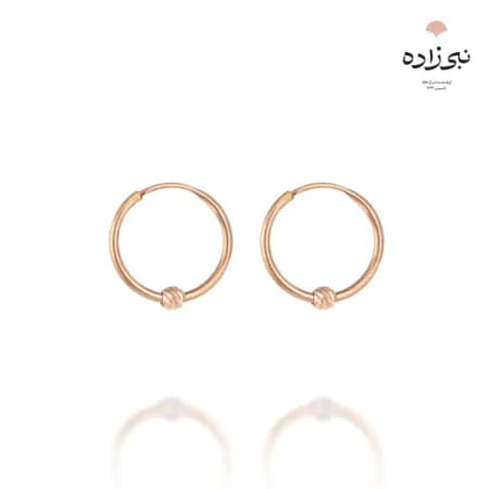 گوشواره حلقه ای تک البرنادو طلا E008