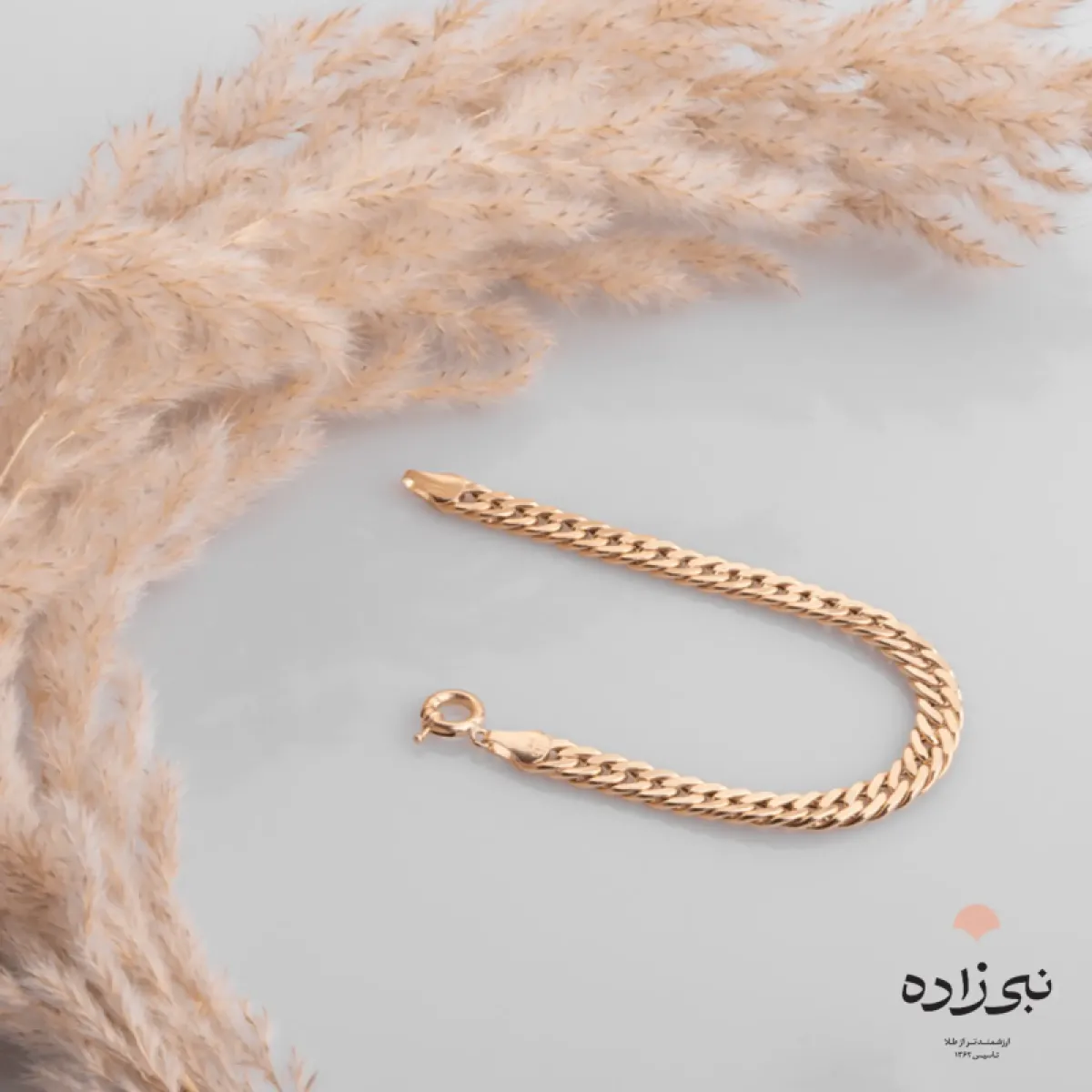 دستبند کارتیه کوبیده بافت چهار B153