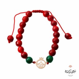 دستبند سنگی انار و گل B195