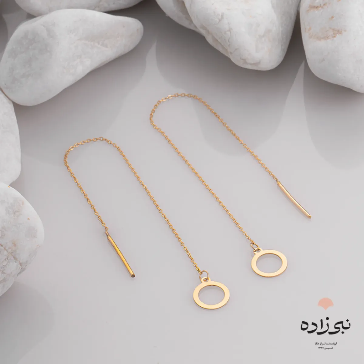 گوشواره بخیه ای دایره تو خالی E062