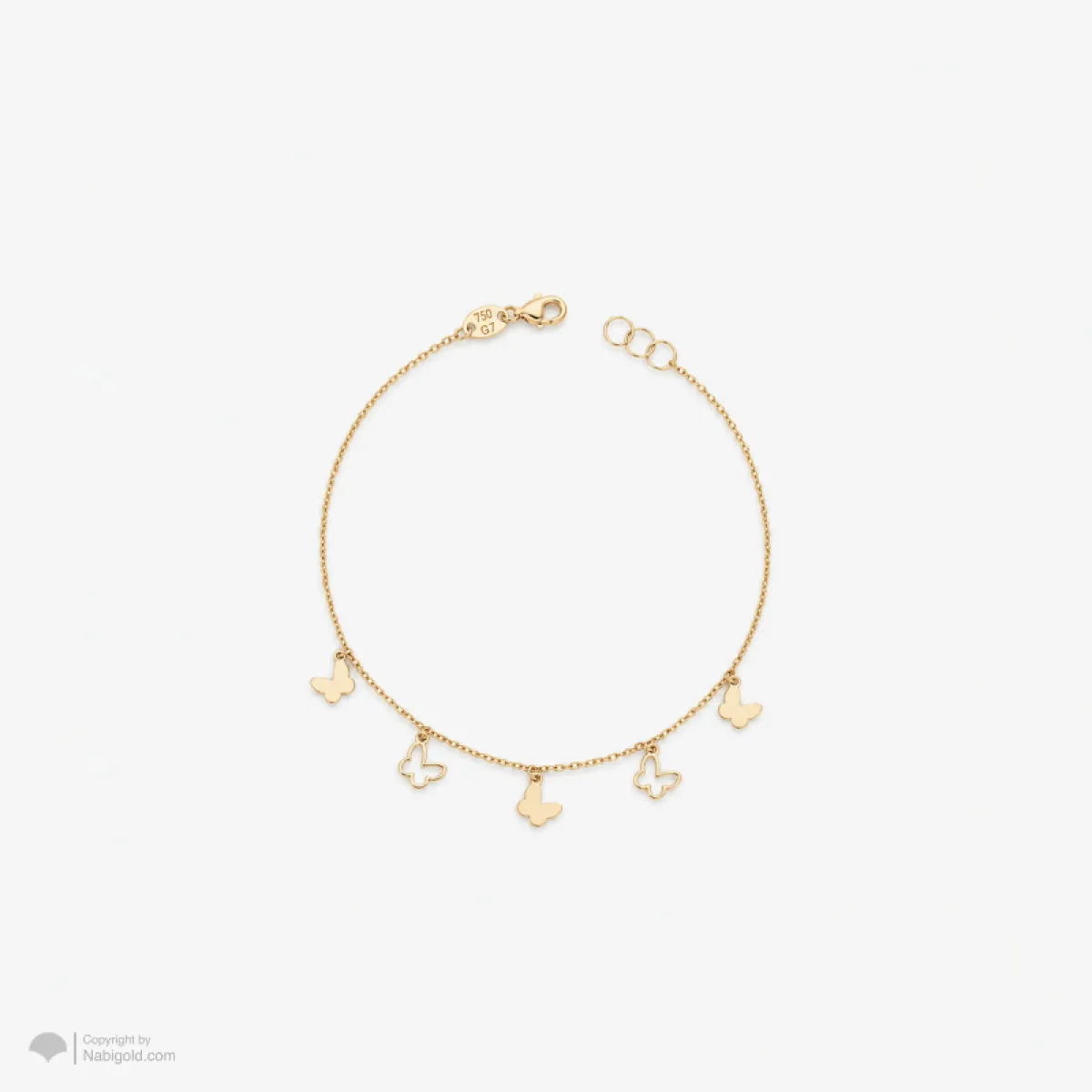 دستبند لیزری تلفیقی پروانه تو پر و تو خالی B298