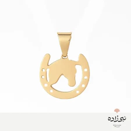 پلاک لیزری نعل و اسب طلا C221