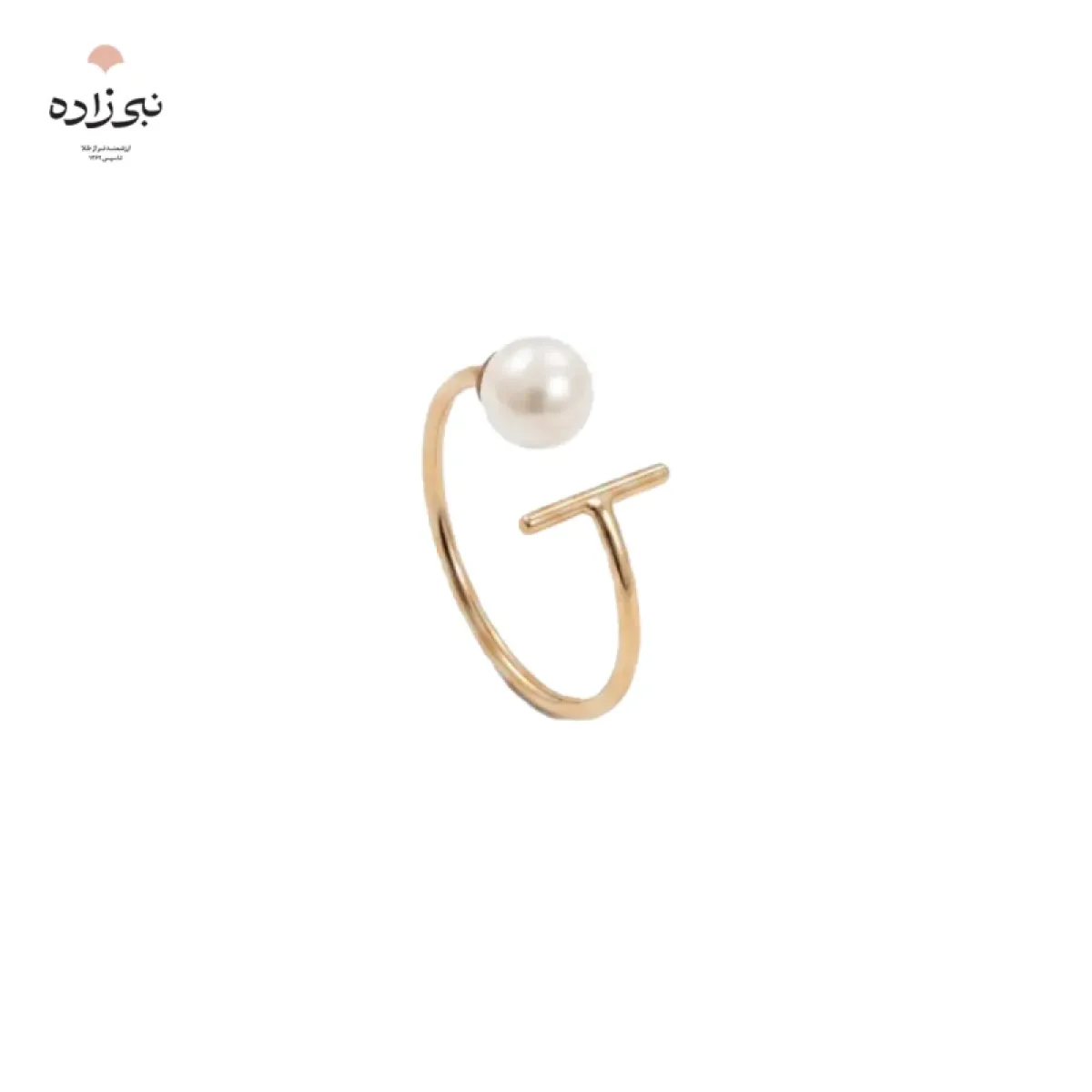 انگشتر بنگل خط و مروارید R124