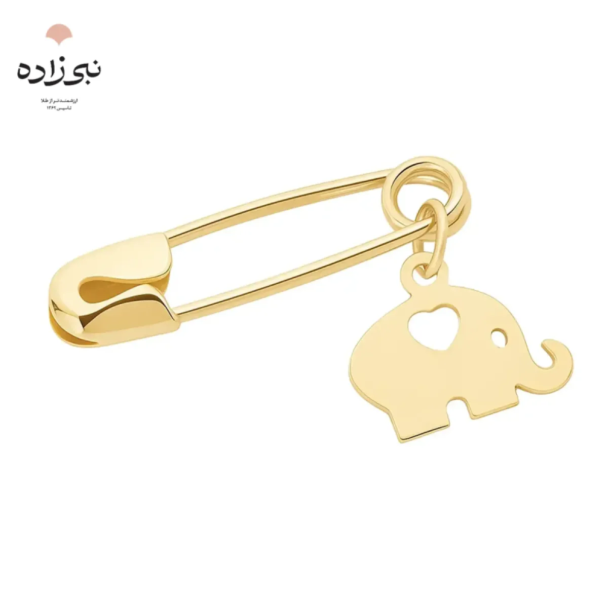 سنجاق سینه کودک فیل طلا P003
