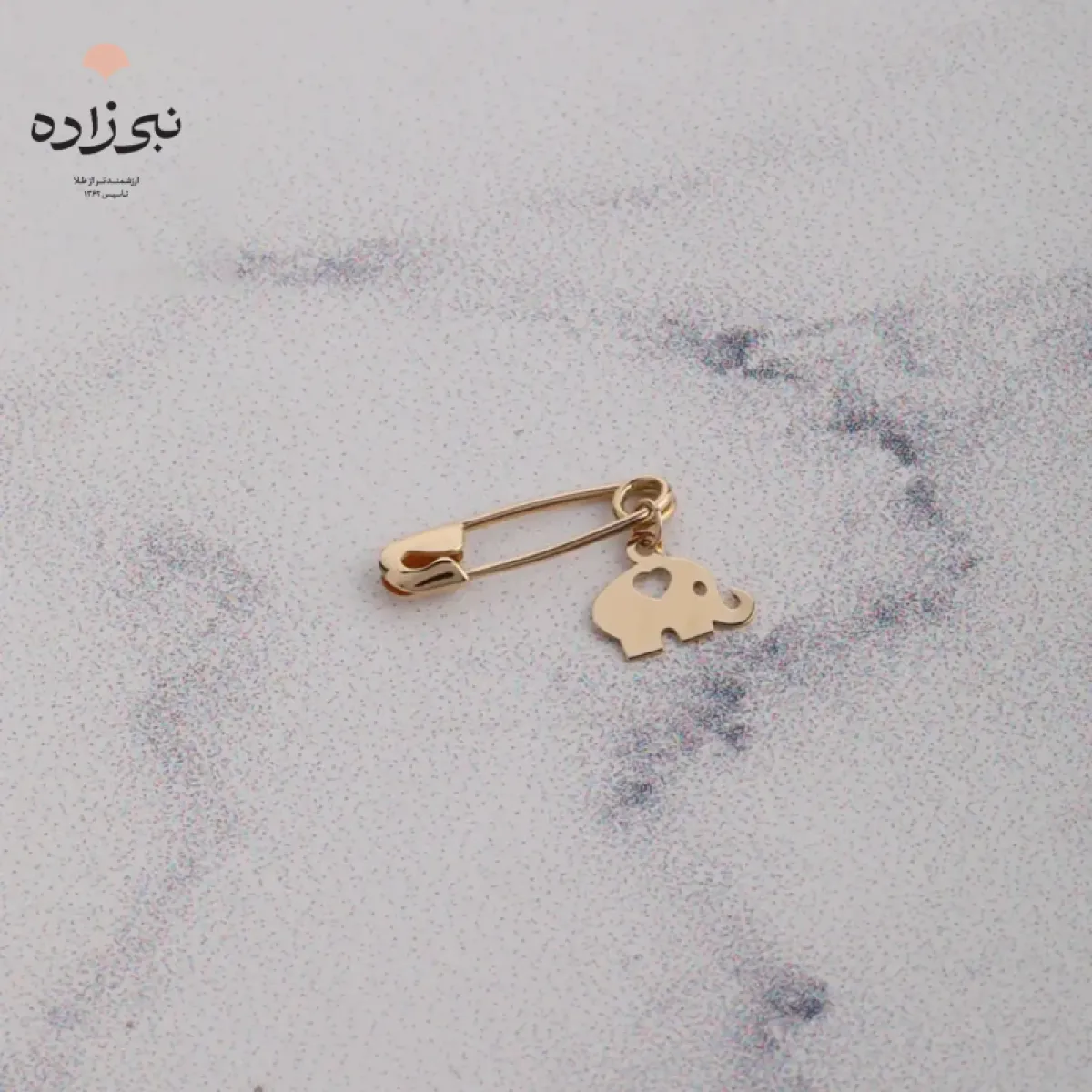 سنجاق سینه کودک فیل طلا P003