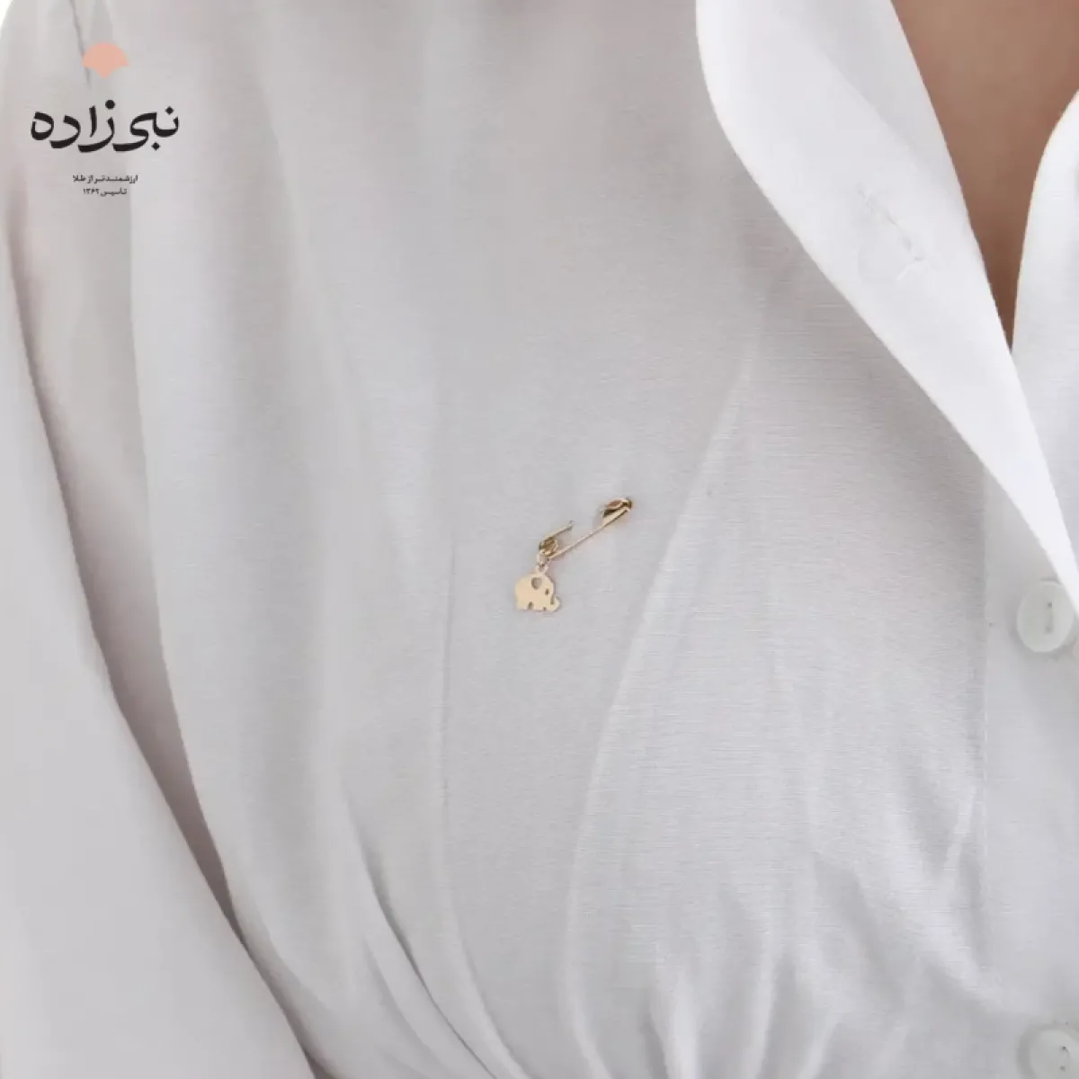 سنجاق سینه کودک فیل طلا P003