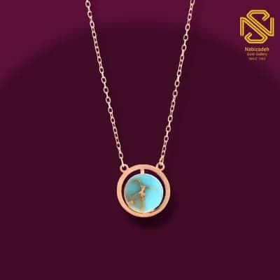 گردنبند فیروزه دایره N181