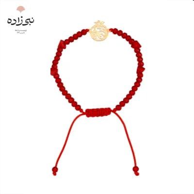 دستبند سنگی انار و ترمه طلا B262