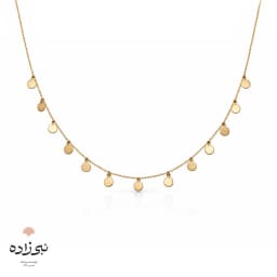 گردنبند لیزری پولکی طرح دایره پر N216