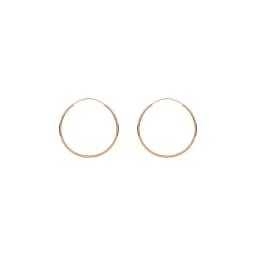 گوشواره حلقه ای ساده قطر 3 سانت طلا E049