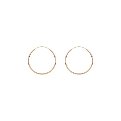 گوشواره حلقه ای ساده قطر 3 سانت طلا E049