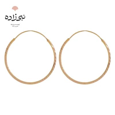 گوشواره حلقه ای ساده تراش دار 2.5 سانت E127