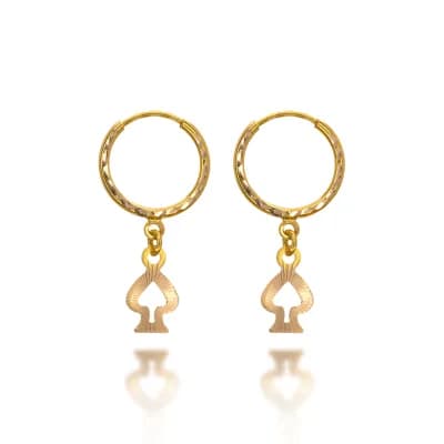 گوشواره حلقه ای پیک طلا E005