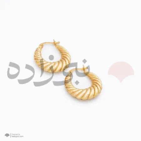 گوشواره چفتی آکوا بیضی صدف E135
