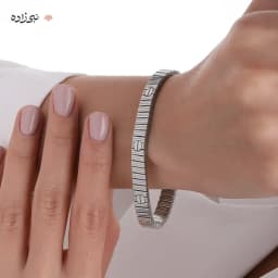دستبند کارتیه لاو سفید لخت نیم پهن (unlimited) B254