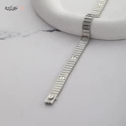 دستبند کارتیه لاو سفید لخت نیم پهن (unlimited) B254