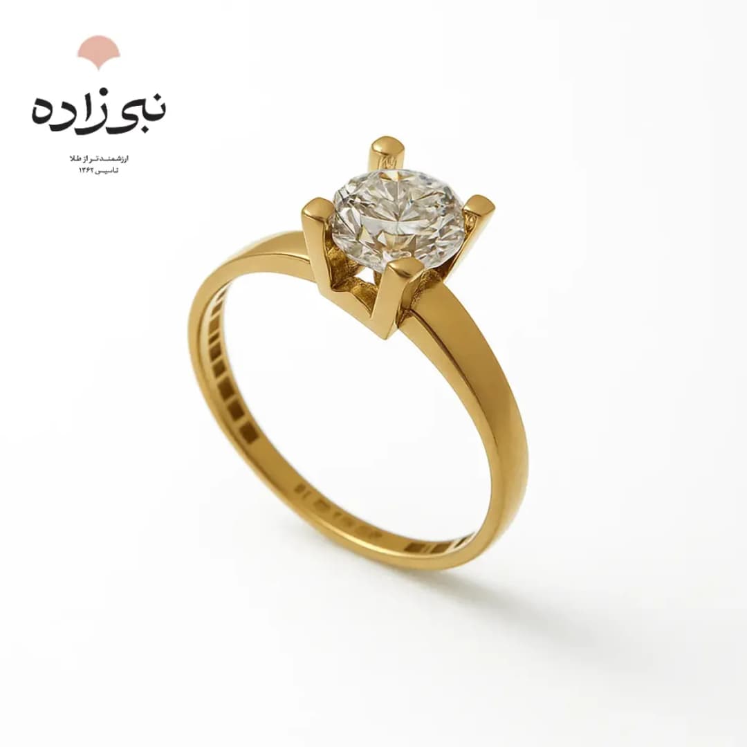 انگشتر سولیتر تک نگین R096