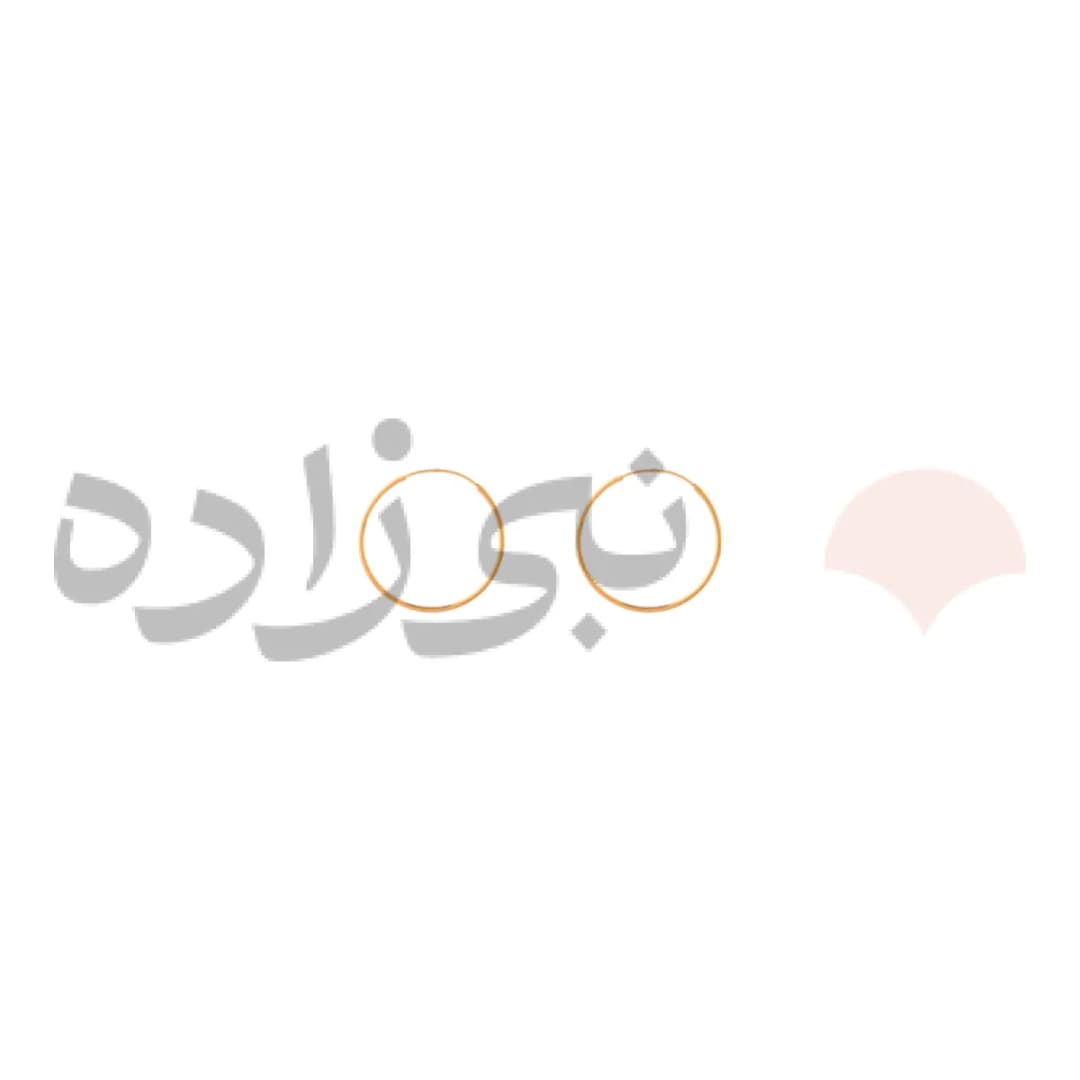 گوشواره حلقه ای ساده قطر 13 میل طلا E051