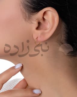 گوشواره حلقه ای ساده قطر 13 میل طلا E051