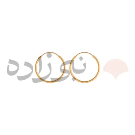 گوشواره حلقه ای تراش طلا قطر 1.5 سانت E043