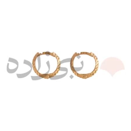 گوشواره حلقه ای چفتی طلا قطر 1 سانت E044