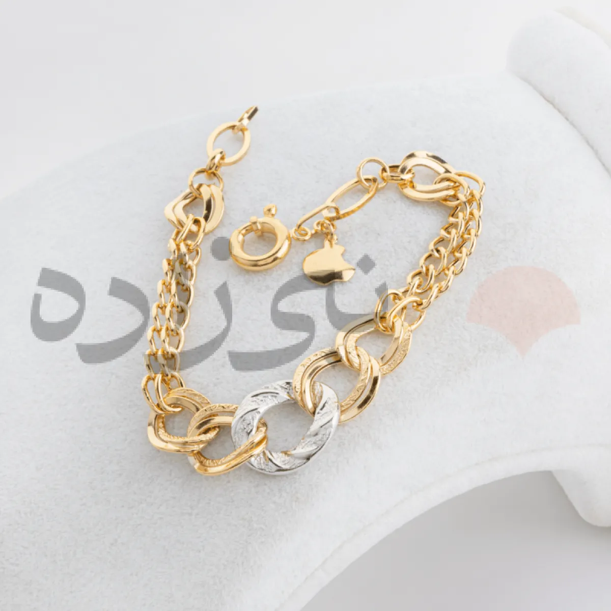دستبند طلا اپل تراش خورده B009