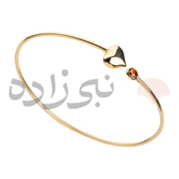 دستبند طلا بنگل قلب و نگین B006