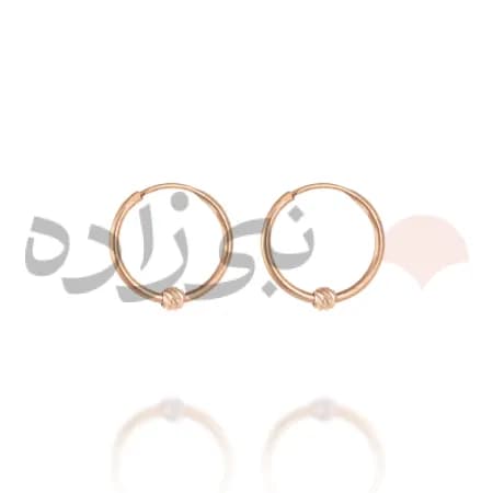 گوشواره حلقه ای تک البرنادو طلا E008