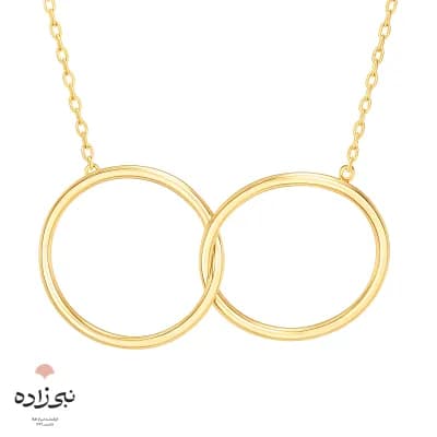 گردنبند مفتولی دو حلقه طلا N214