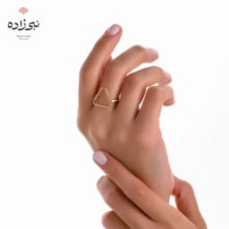 انگشتر دکوراتیو مثلث تو خالی طلا R089