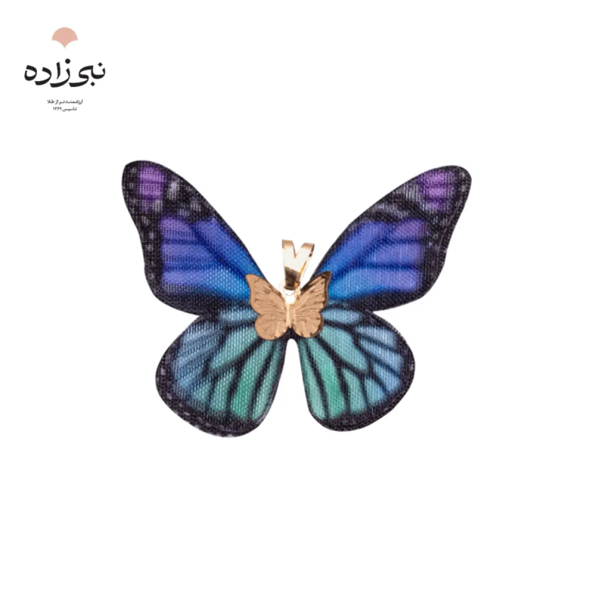 پلاک پروانه پارچه ای آبرنگی C155