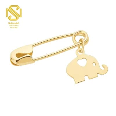 سنجاق سینه کودک فیل طلا P003