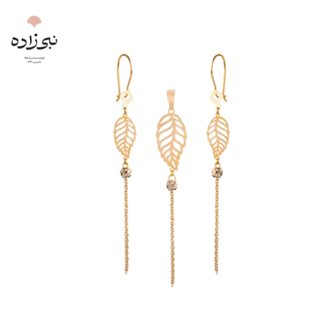 نیم ست لیزری برگ و البرنادو طلا H006