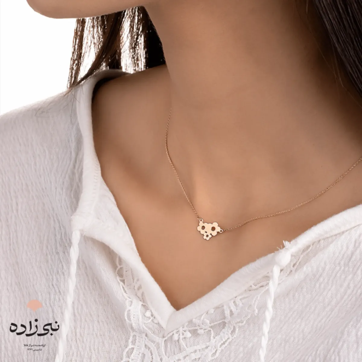 گردنبند لیزری سه گل N145