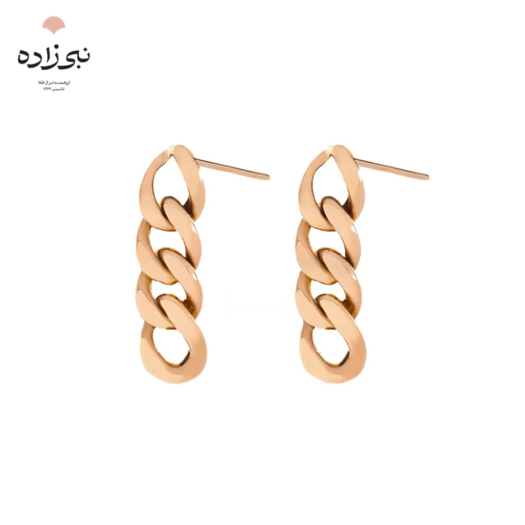 گوشواره میخی کارتیه لخت بافت دو E112