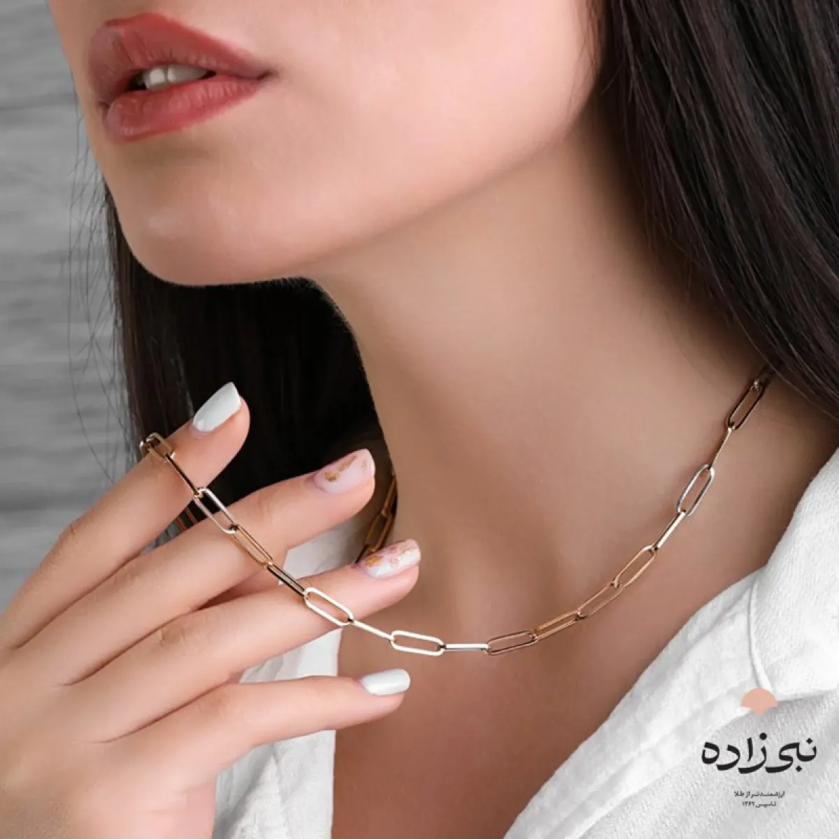 زنجیر طلا اسپرینت بافت دو N045