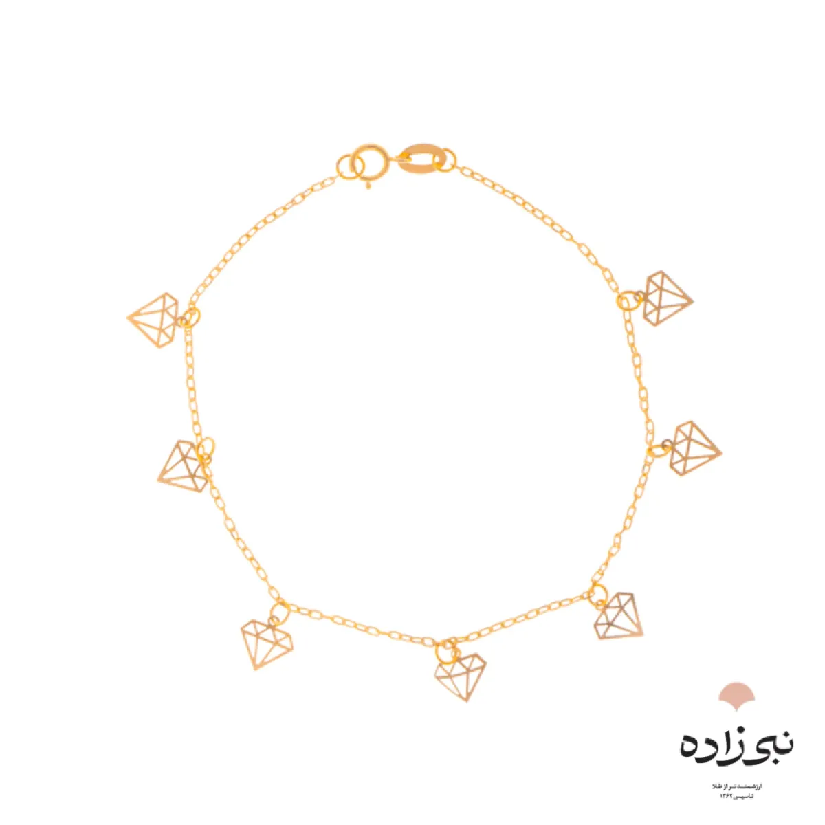 دستبند لیزری الماس طلا B026